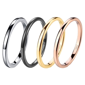 Oulan klasični minimalistički prsten od volframovog čelika, ne blijedi, visoke kvalitete, jednostavan dizajn, širine 2/4/6/8 mm, unisex