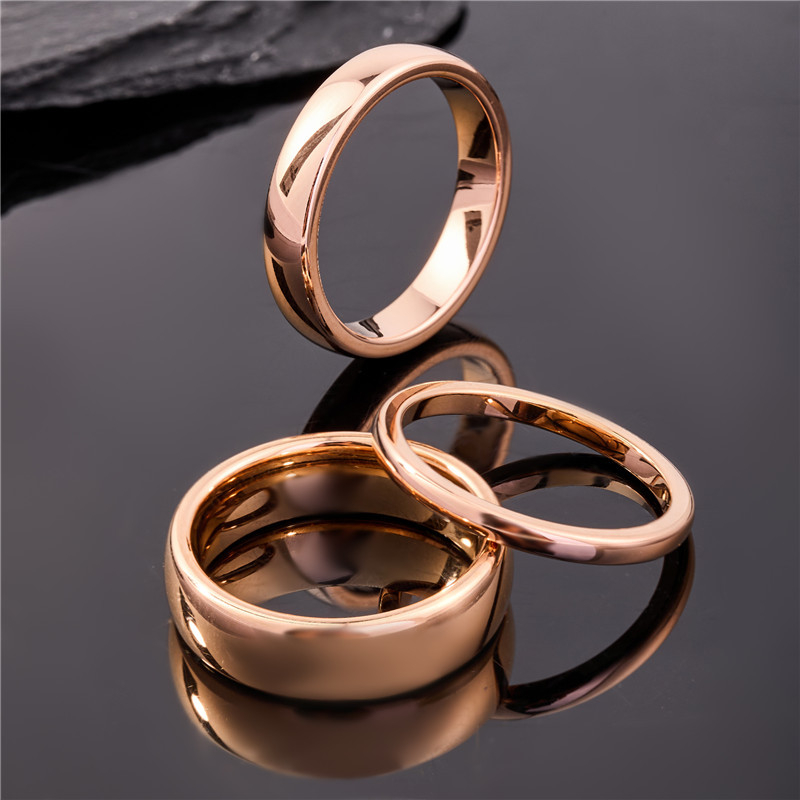 Oulan klasični minimalistički prsten od volframovog čelika, ne blijedi, visoke kvalitete, jednostavan dizajn, širine 2/4/6/8 mm, unisex