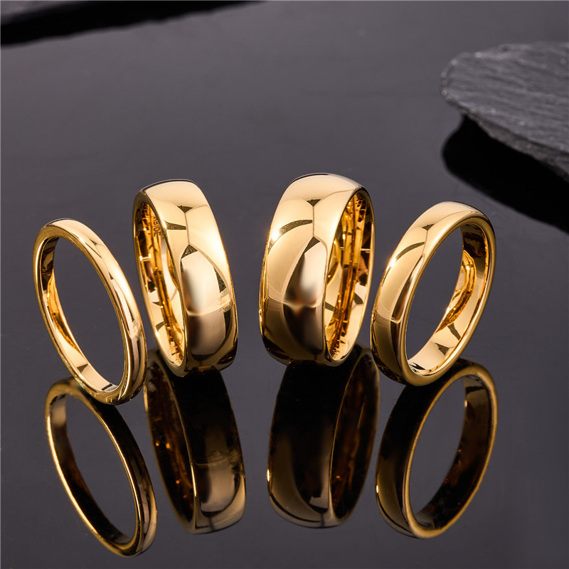 Oulan klasični minimalistički prsten od volframovog čelika, ne blijedi, visoke kvalitete, jednostavan dizajn, širine 2/4/6/8 mm, unisex
