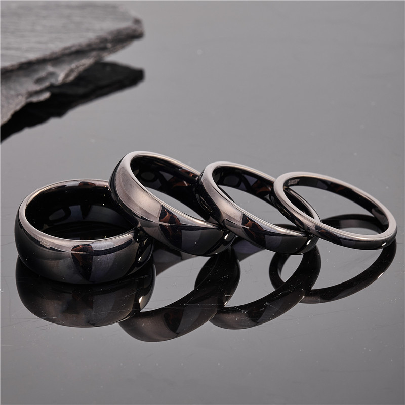Oulan klasični minimalistički prsten od volframovog čelika, ne blijedi, visoke kvalitete, jednostavan dizajn, širine 2/4/6/8 mm, unisex