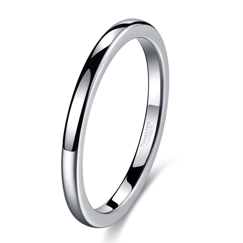 Oulan klasični minimalistički prsten od volframovog čelika, ne blijedi, visoke kvalitete, jednostavan dizajn, širine 2/4/6/8 mm, unisex