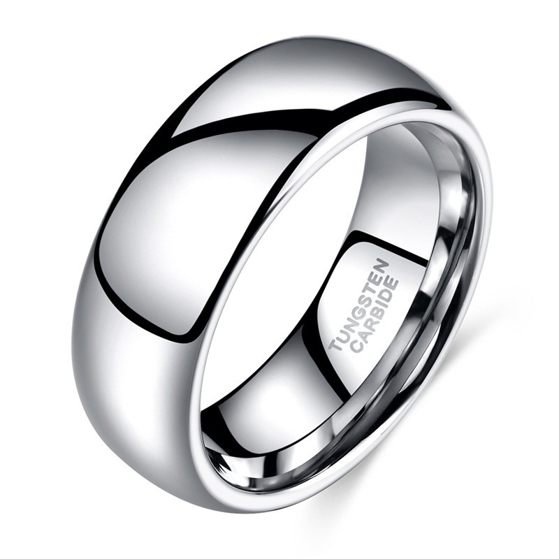 Oulan klasični minimalistički prsten od volframovog čelika, ne blijedi, visoke kvalitete, jednostavan dizajn, širine 2/4/6/8 mm, unisex