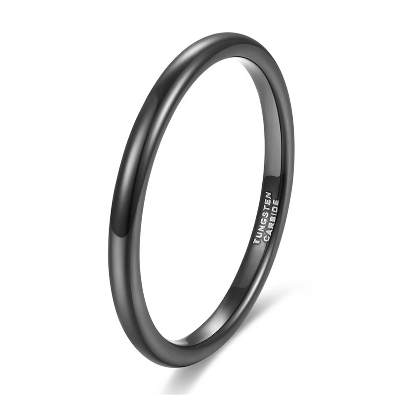 Oulan klasični minimalistički prsten od volframovog čelika, ne blijedi, visoke kvalitete, jednostavan dizajn, širine 2/4/6/8 mm, unisex