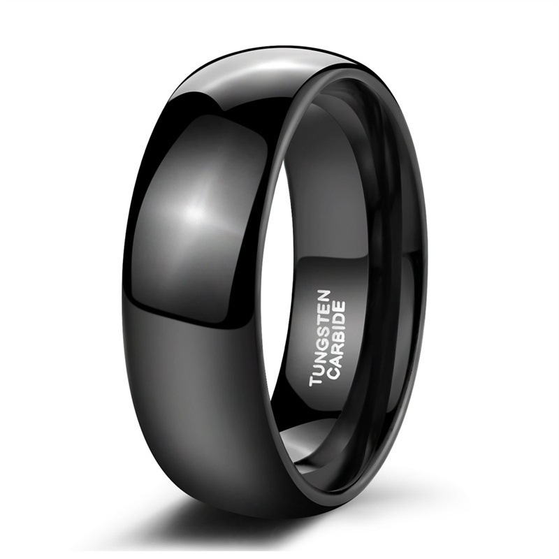 Oulan klasični minimalistički prsten od volframovog čelika, ne blijedi, visoke kvalitete, jednostavan dizajn, širine 2/4/6/8 mm, unisex