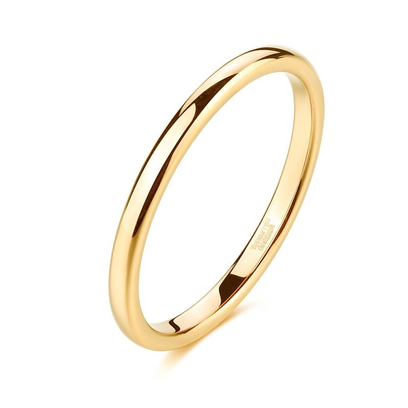 Oulan klasični minimalistički prsten od volframovog čelika, ne blijedi, visoke kvalitete, jednostavan dizajn, širine 2/4/6/8 mm, unisex
