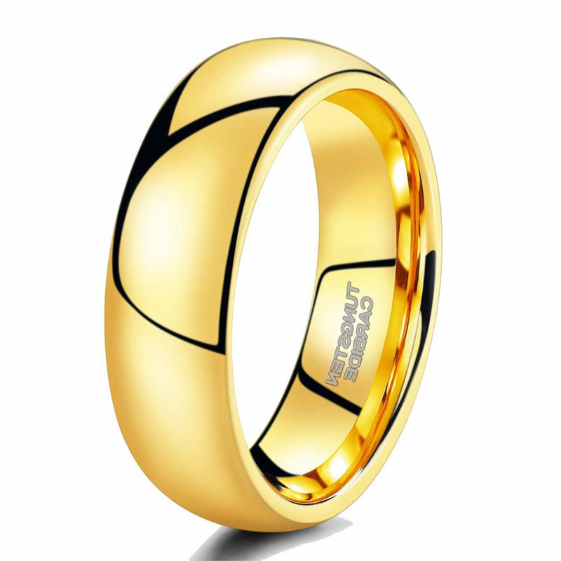 Oulan klasični minimalistički prsten od volframovog čelika, ne blijedi, visoke kvalitete, jednostavan dizajn, širine 2/4/6/8 mm, unisex