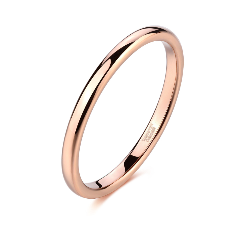 Oulan klasični minimalistički prsten od volframovog čelika, ne blijedi, visoke kvalitete, jednostavan dizajn, širine 2/4/6/8 mm, unisex