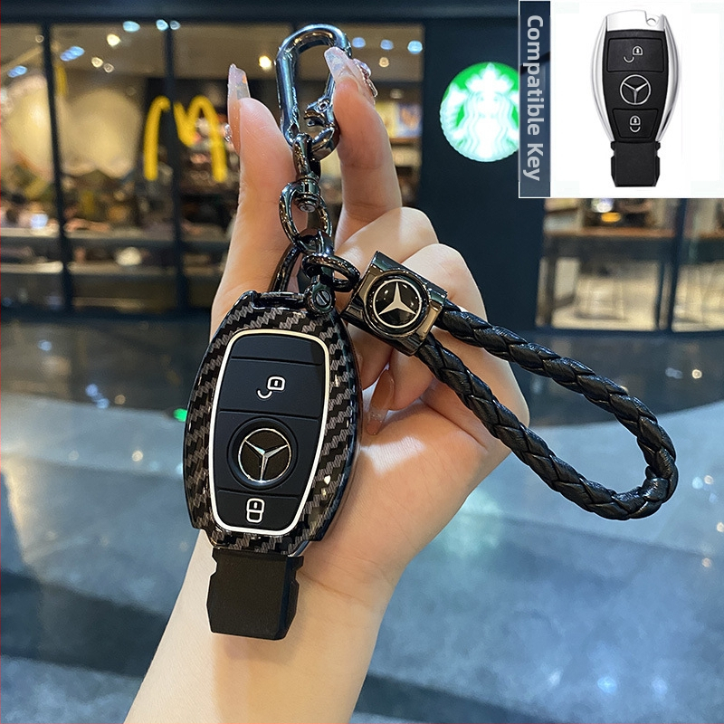 Kryt kľúča Mercedes-Benz pre S triedu, E triedu, C triedu a GLC modely — ABS plast, prémiový dizajn.