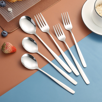 Σετ μαχαιροπίρουνα από ανοξείδωτο ατσάλι 304, κορεακό στυλ, φινίρισμα καθρέφτης, δυνατότητα λογότυπου