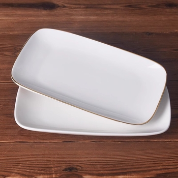 Хотелска керамична тава за кърпи и сапун, овална форма, модерен минималистичен стил, печат на лого, персонализируема