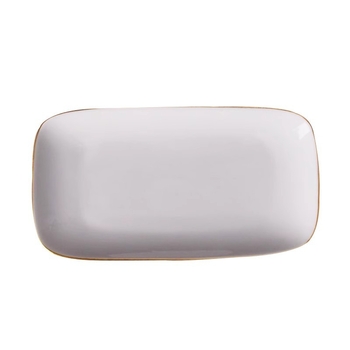Хотелска керамична тава за кърпи и сапун, овална форма, модерен минималистичен стил, печат на лого, персонализируема