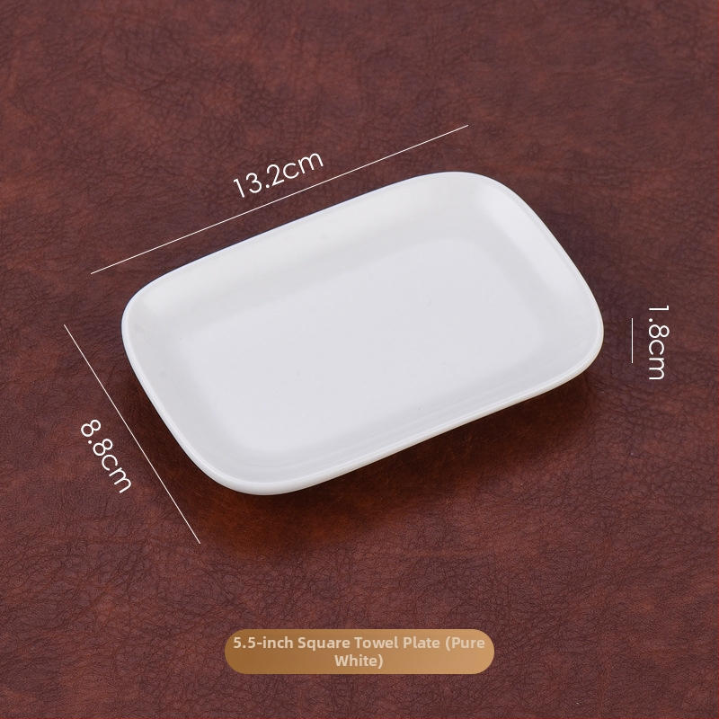 Хотелска керамична тава за кърпи и сапун, овална форма, модерен минималистичен стил, печат на лого, персонализируема