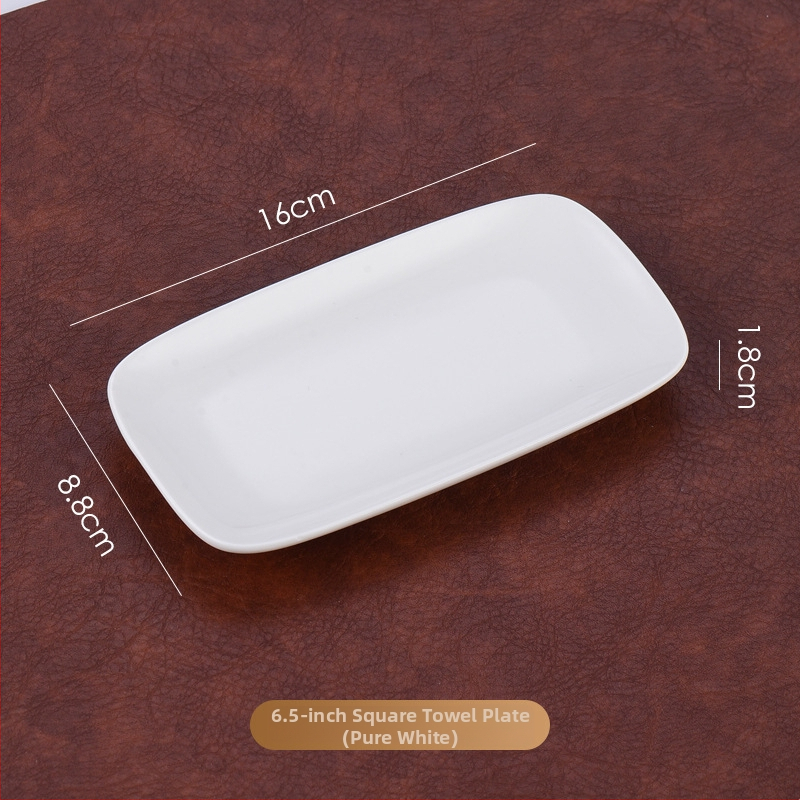 Хотелска керамична тава за кърпи и сапун, овална форма, модерен минималистичен стил, печат на лого, персонализируема