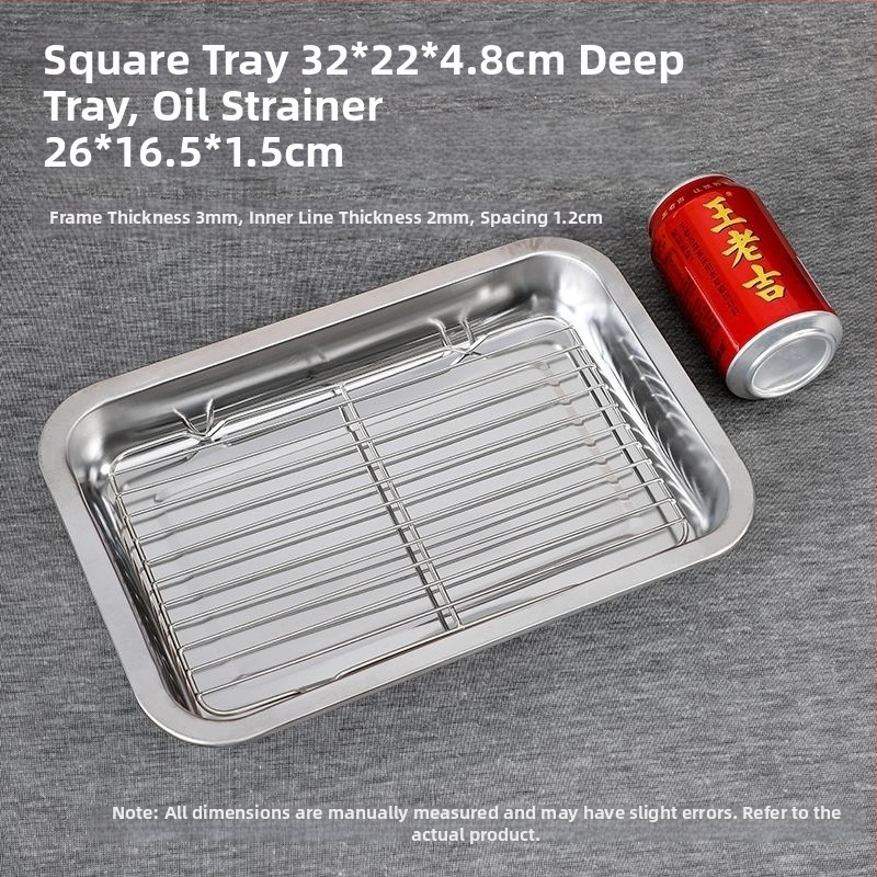 Hrubý hlboký nerezový pravouhlý tanier na servírovanie, jednofarebný dizajn, jemne leštená plocha, moderný minimalistický štýl, kompatibilný s mikrovlnnou rúrou.