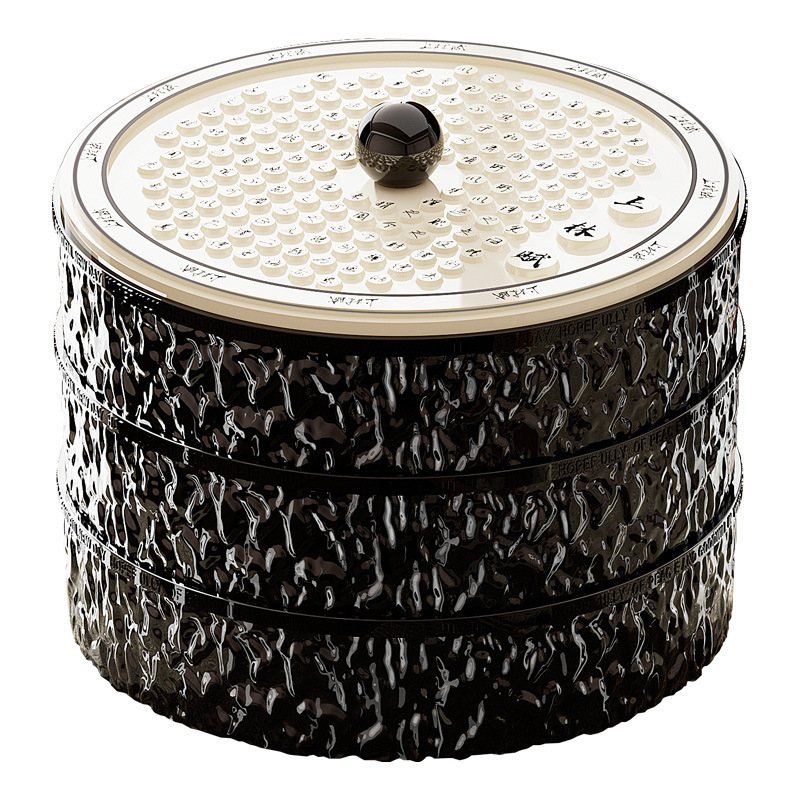 Чиния за плодове за всекидневна и чайна стая, пластмасова, марка Lingzhi, стил светъл лукс ретро, пускане през лятото на 2025