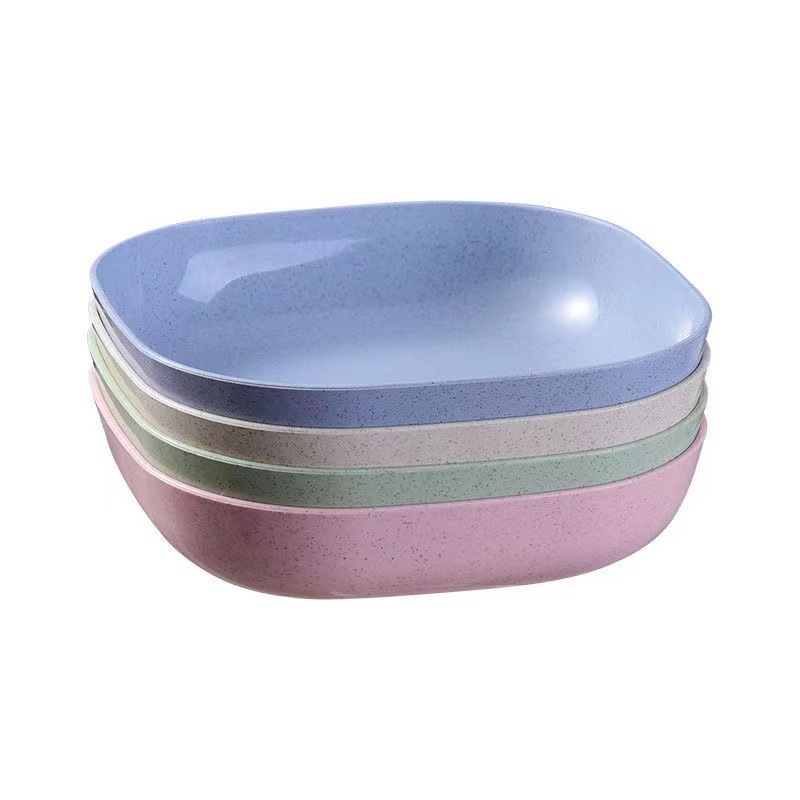 Пластмасова чиния за закуски, неправилно оформена форма, еднотонен дизайн, модерен минималистичен стил; подходяща за храна, кафе и чай