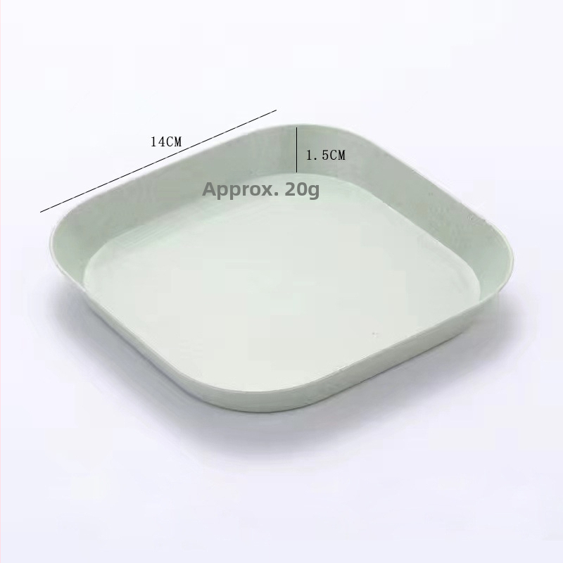 Пластмасова чиния за закуски, неправилно оформена форма, еднотонен дизайн, модерен минималистичен стил; подходяща за храна, кафе и чай