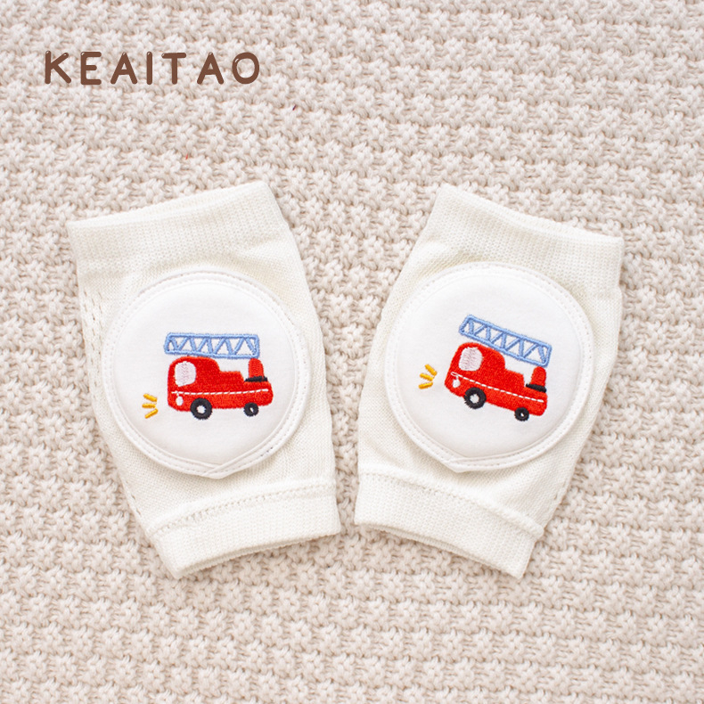 Детски наколенки за бебета за пълзене и прохождане — памучни предпазители за лятото, леки коленни протектори с удароустойчива защита за деца