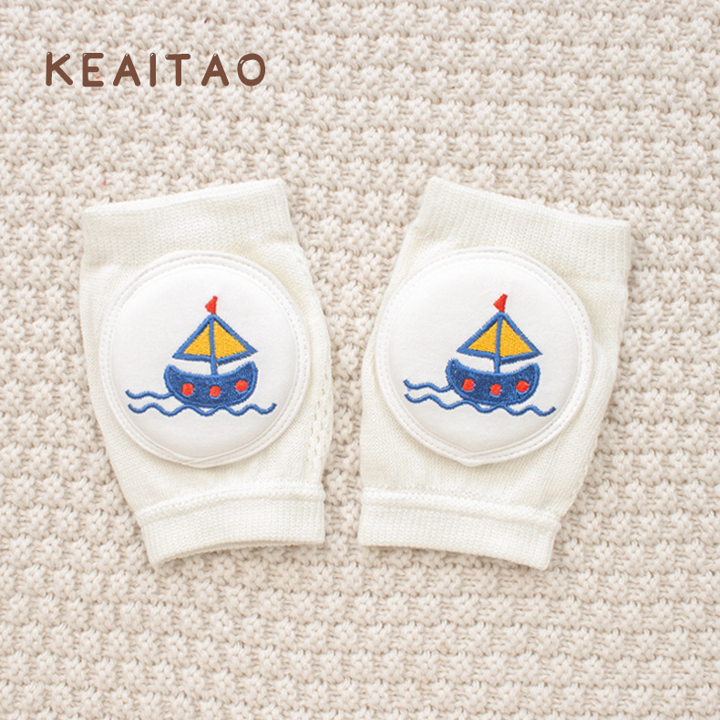 Детски наколенки за бебета за пълзене и прохождане — памучни предпазители за лятото, леки коленни протектори с удароустойчива защита за деца