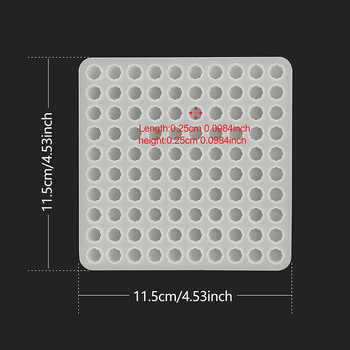 Fat yaya Formă de copt din silicon — Pătrată, Pentru cercei