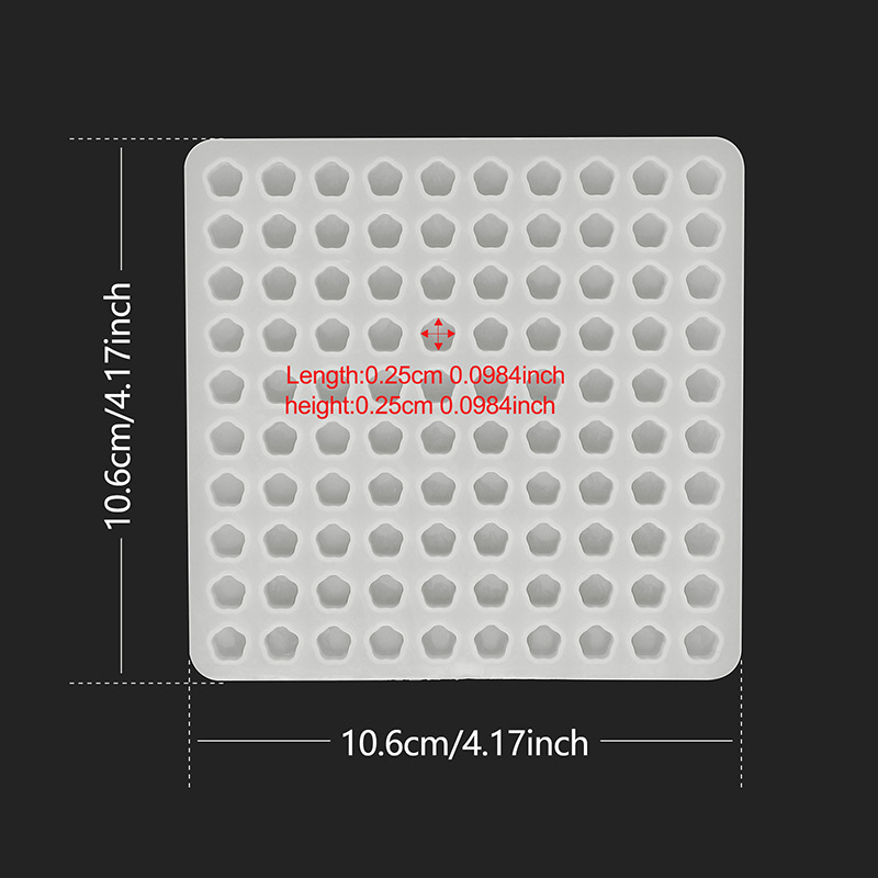 Fat yaya Formă de copt din silicon — Pătrată, Pentru cercei