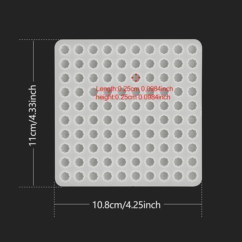 Fat yaya Formă de copt din silicon — Pătrată, Pentru cercei