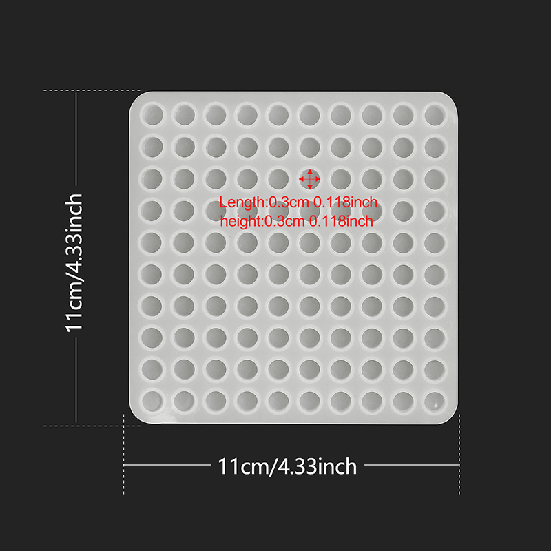 Fat yaya Formă de copt din silicon — Pătrată, Pentru cercei