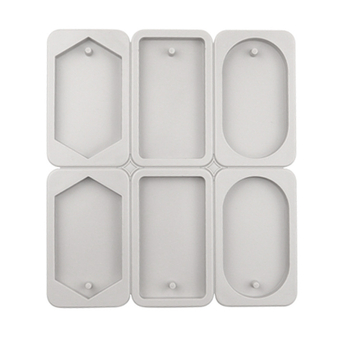 Formă din silicon pentru ceară aromatizată — formă neregulată, set cu șase verigi rotunde și inimă, matriță pentru etichete din ipsos