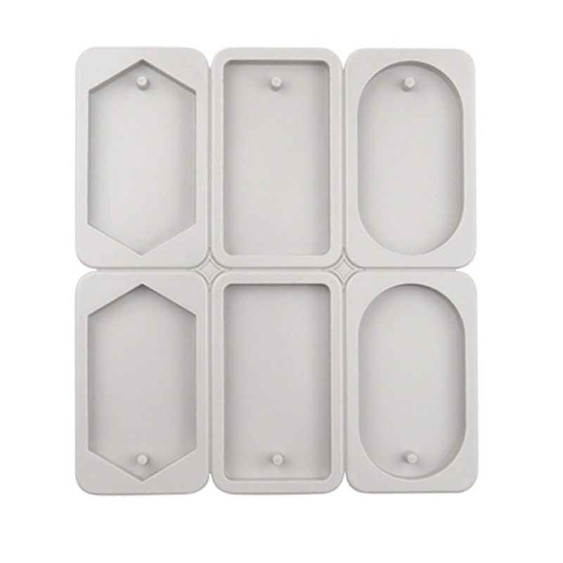 Formă din silicon pentru ceară aromatizată — formă neregulată, set cu șase verigi rotunde și inimă, matriță pentru etichete din ipsos