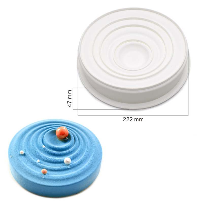 Silikonska forma za mousse i tortu – kružni reljefni uzorak, velika cvjetna forma