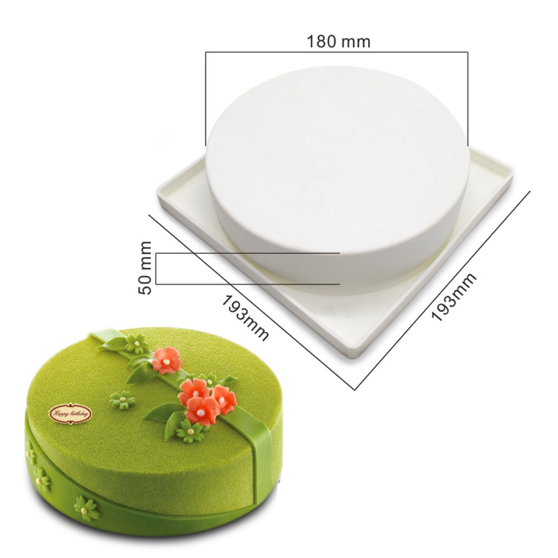 Silikonska forma za mousse i tortu – kružni reljefni uzorak, velika cvjetna forma