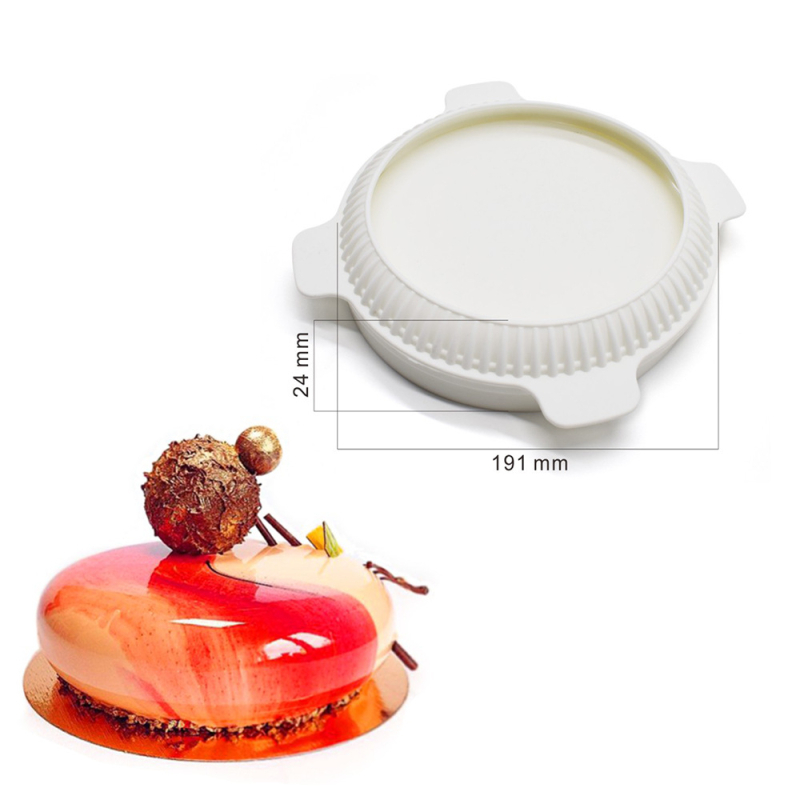 Silikonska forma za mousse i tortu – kružni reljefni uzorak, velika cvjetna forma