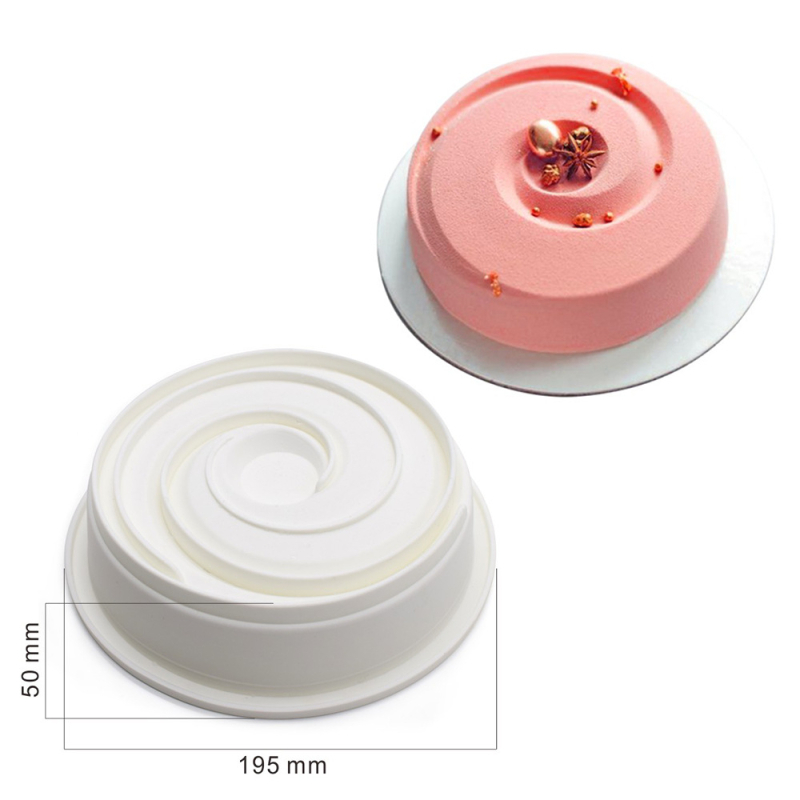 Silikonska forma za mousse i tortu – kružni reljefni uzorak, velika cvjetna forma