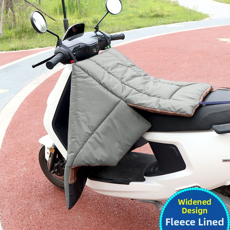 Vėjinė apsauga elektriniam paspirtukui su fliso pamušalu, storu PU medžiagą ir atskirais odiniai kojų apsaugos