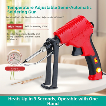 Rankinis lituoklio komplektas su vidiniu šildymu, didelė galia ir reguliuojama temperatūra