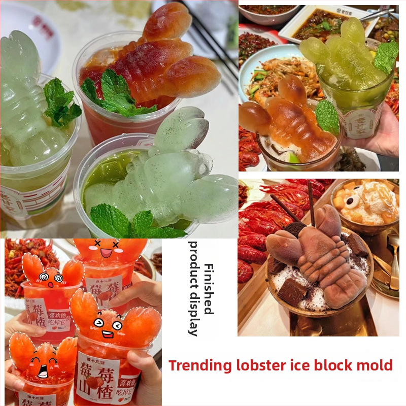 Maisto kokybės silikoninė kepimo forma su karikatūriniu DIY dizainu: omaras ir spurgos, automobilio formos didelė ledų kubų forma, galima garinti