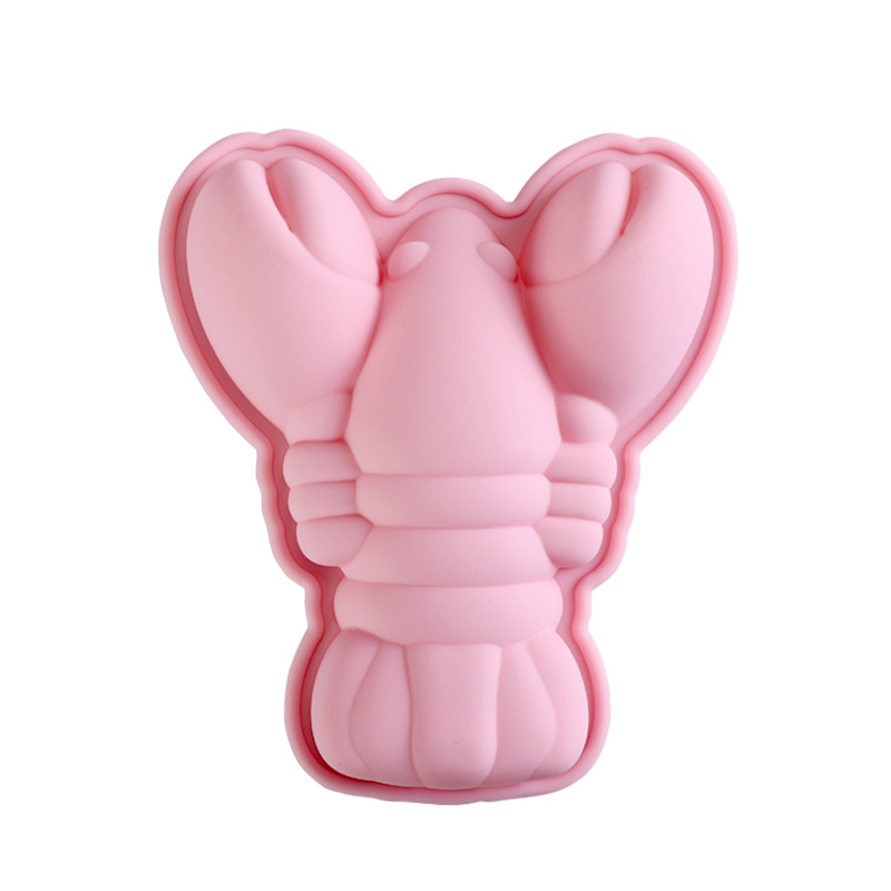 Φόρμα σιλικόνης τροφίμων με cartoon DIY σχεδιασμό: καραβίδα και ντόνατ, αυτοκίνητο σε μορφή μεγάλων κύβων πάγου, κατάλληλη για ατμοποίηση