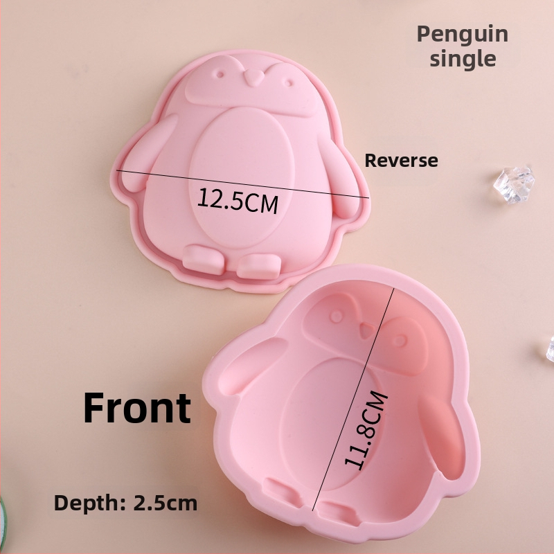 Φόρμα σιλικόνης τροφίμων με cartoon DIY σχεδιασμό: καραβίδα και ντόνατ, αυτοκίνητο σε μορφή μεγάλων κύβων πάγου, κατάλληλη για ατμοποίηση