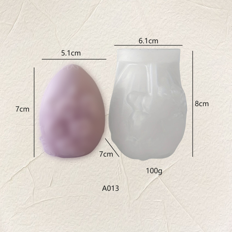 Formă din silicon pentru lumânări în formă de Ou Paște – formă neregulată, pentru lumânări decorative aromatice de uz casnic
