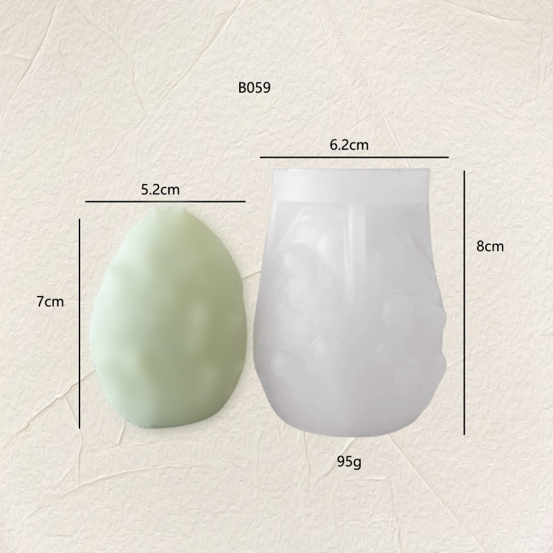 Formă din silicon pentru lumânări în formă de Ou Paște – formă neregulată, pentru lumânări decorative aromatice de uz casnic