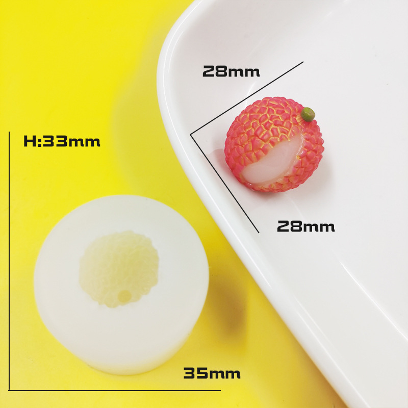 Formă din silicon pentru ciocolată cu mini fructe — formă neregulată, pentru modelare alimentară și bijuterii DIY