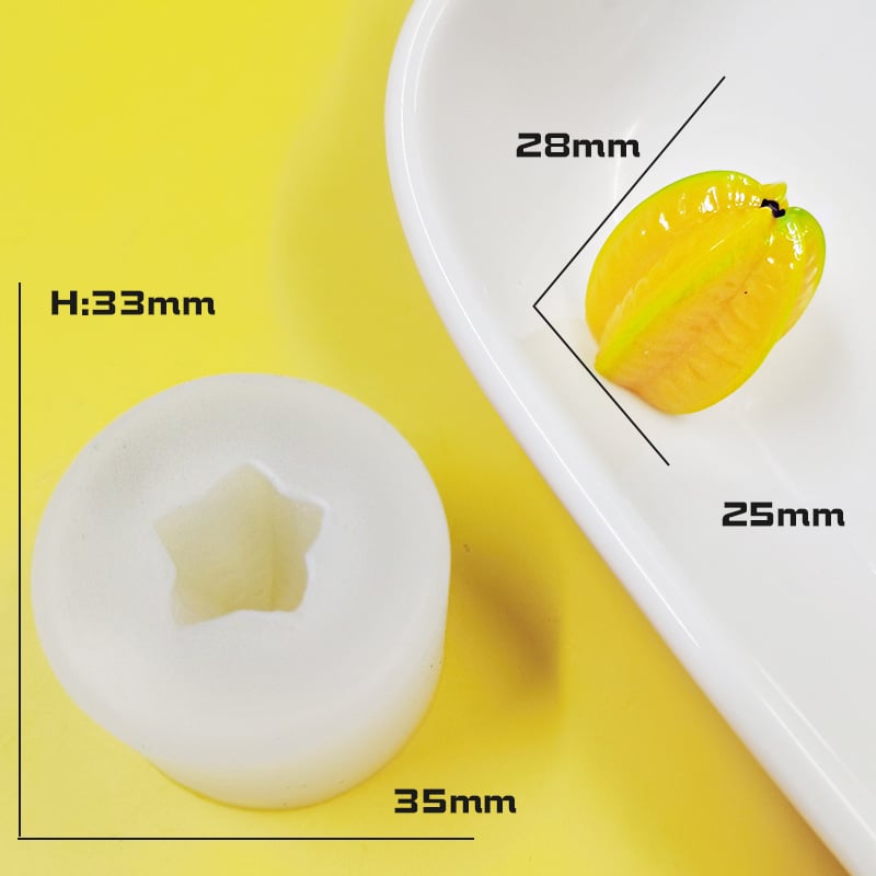 Formă din silicon pentru ciocolată cu mini fructe — formă neregulată, pentru modelare alimentară și bijuterii DIY