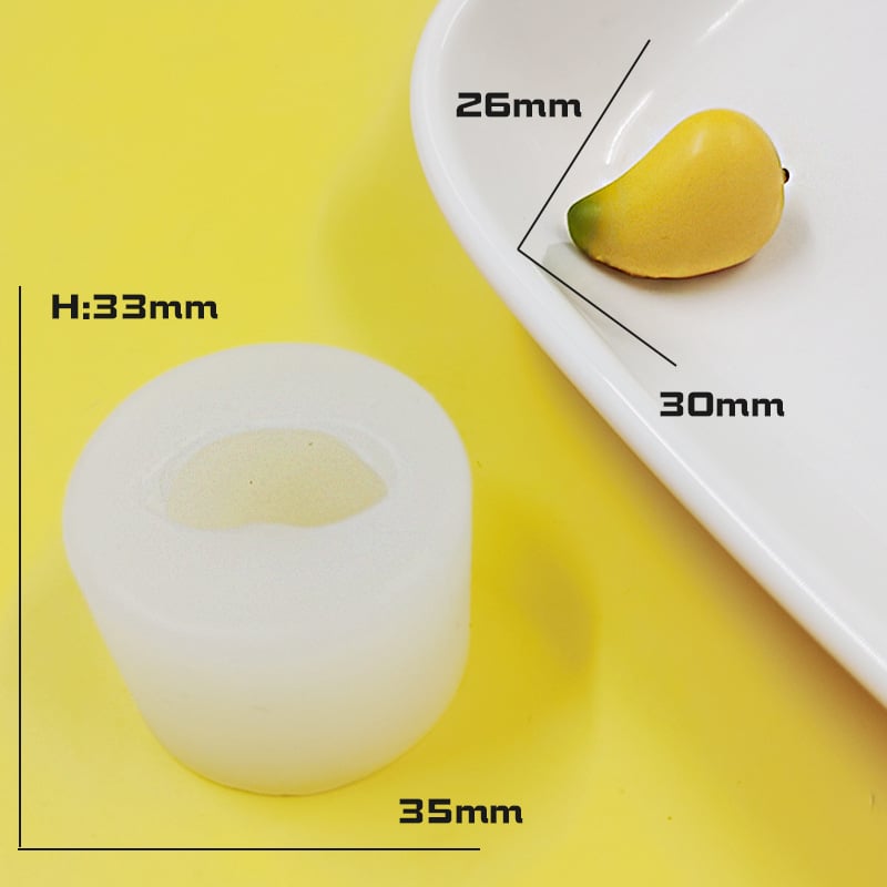 Formă din silicon pentru ciocolată cu mini fructe — formă neregulată, pentru modelare alimentară și bijuterii DIY