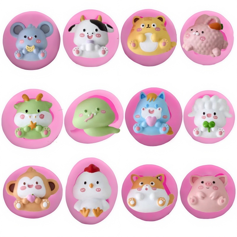 12 tähtkujude loomade silikoonvormid tortide kaunistamiseks, šokolaadile ja küünalde valmistamiseks