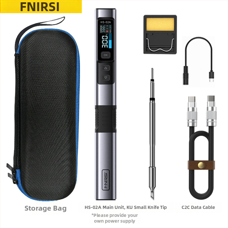 Finris HS-02A B Inteligentna prijenosna stanica za lemljenje s konstantnom temperaturom, 100W, 110/230V