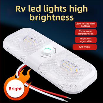 RV šviesa transporto priemonėms ir kemperiams (204 LED, trispalvė šviesa, 15W, 1200 lm, 1000-6500K)