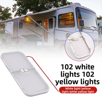 RV šviesa transporto priemonėms ir kemperiams (204 LED, trispalvė šviesa, 15W, 1200 lm, 1000-6500K)