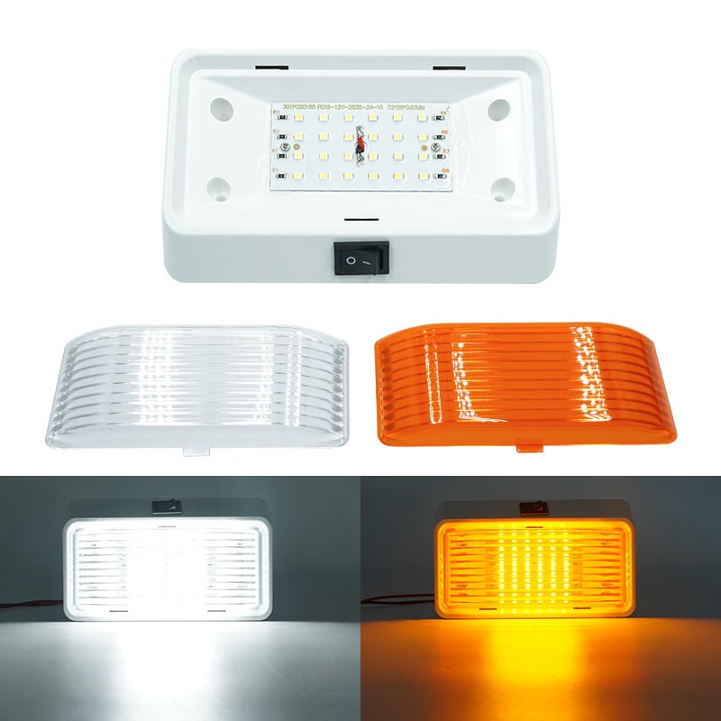 RV šviesa transporto priemonėms ir kemperiams (204 LED, trispalvė šviesa, 15W, 1200 lm, 1000-6500K)