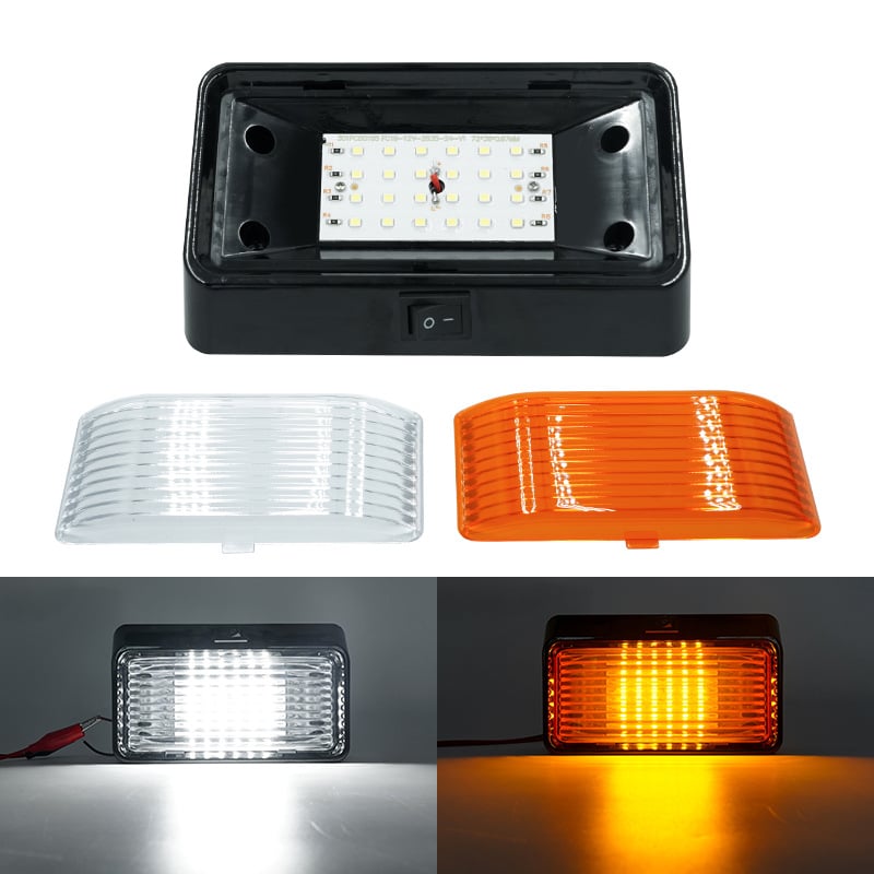 RV šviesa transporto priemonėms ir kemperiams (204 LED, trispalvė šviesa, 15W, 1200 lm, 1000-6500K)