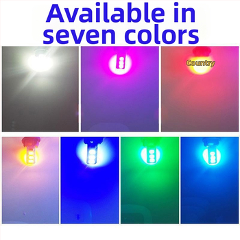 LED T10 įterptas burbulas platus indikatorius šviesos sunkvežimiams, 12-24V, 3W, 0.2A, vidaus skaityimui ir numerio apšvietimui